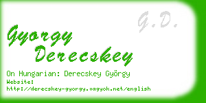 gyorgy derecskey business card