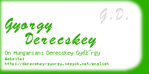 gyorgy derecskey business card